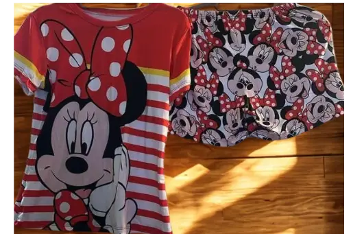 Conjunto de dos piezas minie rojo